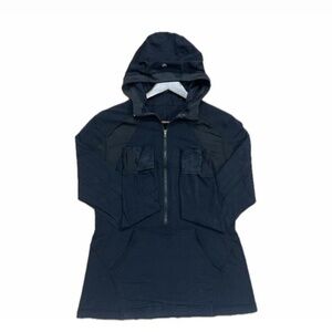Lululemon Navy Blue Half-Zip Hooded Pullover Women's Size 10.